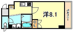 クレアール本山 1Kの間取図画像