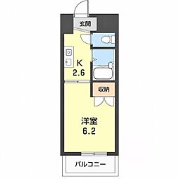 ドルチェ御影 1Kの間取図画像