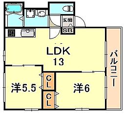 メゾンクレール 2階