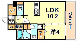 アーバネックス神戸六甲 1LDKの間取図画像