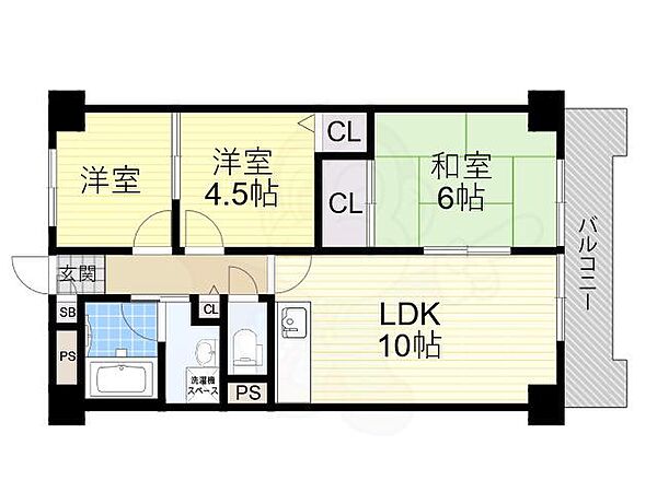 SHUNKI真田山 ｜大阪府大阪市天王寺区味原町(賃貸マンション3LDK・6階・54.15㎡)の写真 その2