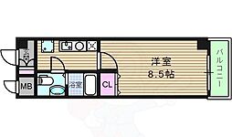 アーデン和泉町 7階1Kの間取り