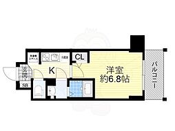 ?etrosa谷町六丁目SOUTH 1Kの間取図画像