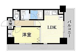 リーガル南船場 1LDKの間取図画像