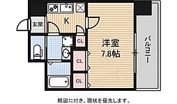 ミラージュパレス難波東レジデンス ワンルームの間取図画像