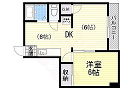 ラパンジール日本橋 2DKの間取図画像