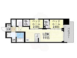 コンフォリア・リヴ淡路町一丁目 2LDKの間取図画像