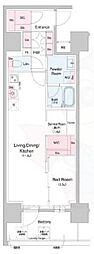 コンフォリア・リブ北久宝寺Q 1LDKの間取図画像