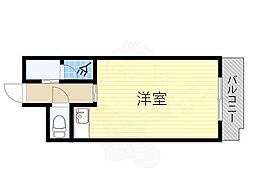 エスクレア御堂筋本町 ワンルームの間取図画像