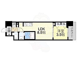 大阪市中央区松屋町住吉マンション 1LDKの間取図画像