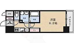 エスプレイス大阪城サウス 1Kの間取図画像