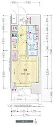 プレサンス松屋町VIGOROUS 1Kの間取図画像
