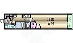 ウイングス 1Kの間取図画像