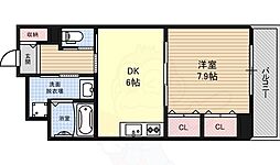 ラフォルテ日本橋 1DKの間取図画像
