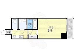 LEONCOMFORT天王寺HILLS 1Kの間取図画像