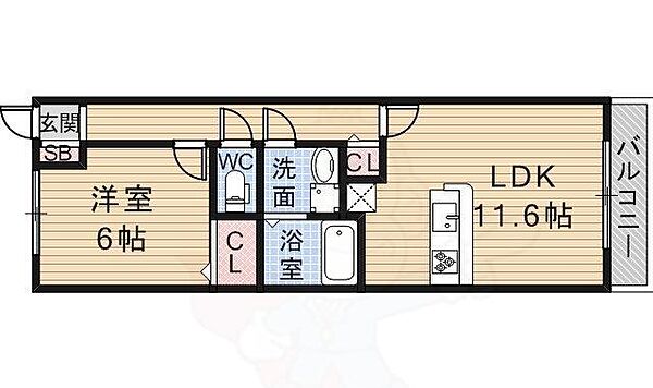 コージーキャトルズ仲蔵 ｜大阪府池田市神田２丁目(賃貸アパート1LDK・1階・44.72㎡)の写真 その2