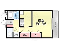 中山寺ビル ワンルームの間取図画像