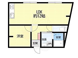 Lavida花屋敷 1LDKの間取図画像