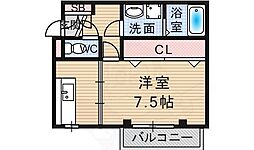 小戸日進ビル 1Kの間取図画像