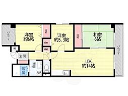 プロシード・カイト 3LDKの間取図画像