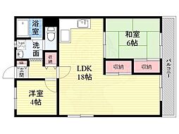 サニーハイツ戸田 2LDKの間取図画像