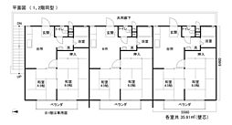 メゾンふたば上福岡 2DKの間取図画像