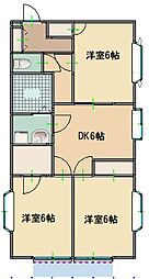 テラス秋津 1階3DKの間取り