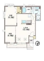 ブリーゼ 2LDKの間取図画像