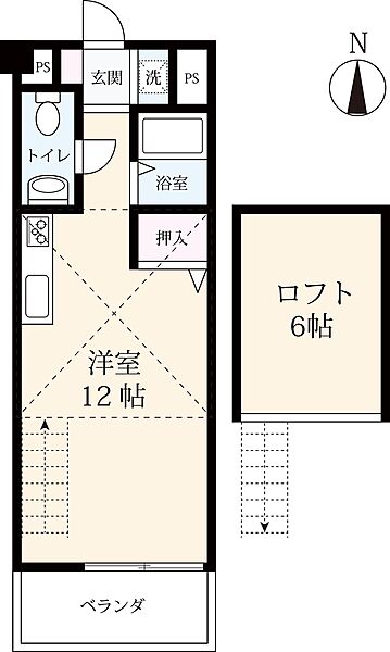 宏和ハイツ 301｜佐賀県佐賀市神野西4丁目(賃貸マンション1R・3階・27.53㎡)の写真 その2