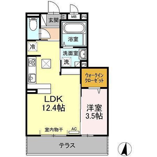 リアンジュ 103｜佐賀県佐賀市新生町(賃貸アパート1LDK・1階・40.10㎡)の写真 その2