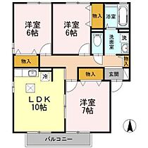 シャルムタウン開成 A202 ｜ 佐賀県佐賀市開成6丁目（賃貸アパート3LDK・2階・70.39㎡） その2