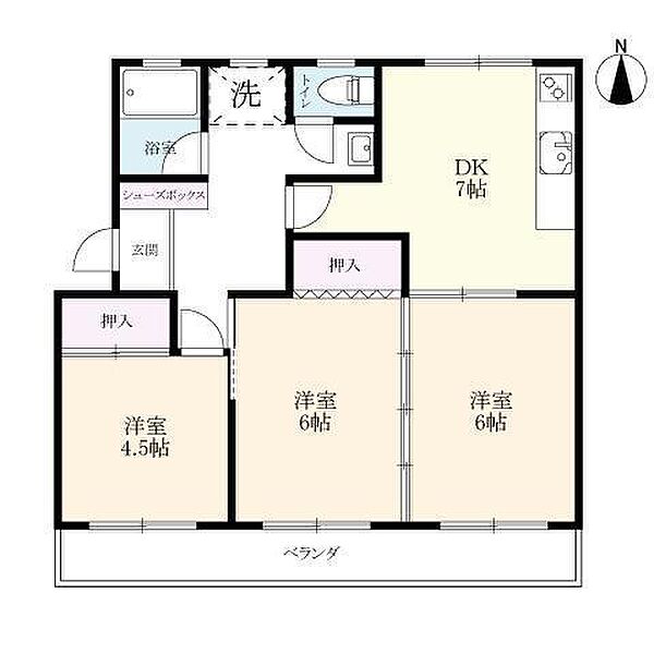 レジデンス・ヨシムラII 201｜佐賀県佐賀市若宮2丁目(賃貸マンション3DK・2階・49.21㎡)の写真 その2