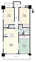 アビス白山 7階3LDKの間取り