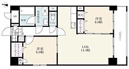 仮）サンライズビル 2階2LDKの間取り