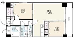 仮）サンライズビル 7階2LDKの間取り