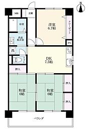 サンパール神野 3DKの間取図画像