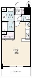 ロイヤルビーズ駅南 ワンルームの間取図画像