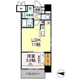 adorable 1LDKの間取図画像