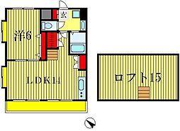 JR常磐線 松戸駅 徒歩7分の賃貸マンション 6階1LDKの間取り