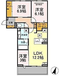 間取図画像 3LDK
