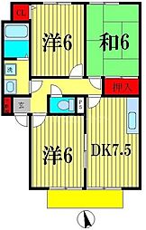 ソレーユ中山C 3DKの間取図画像