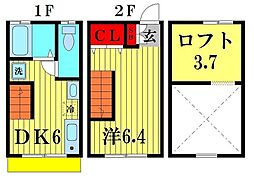 ティロ・フィナーレ 1DKの間取図画像