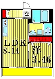 AJ北松戸 1LDKの間取図画像