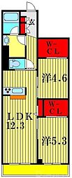 アルフラット・サージュII 2LDKの間取図画像