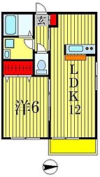 コンフォート 1LDKの間取図画像