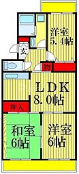 パークハイツ胡録台 3LDKの間取図画像