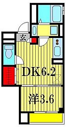 エミネンスササガワ 1DKの間取図画像