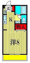 メゾン・ラフレシア 1Kの間取図画像