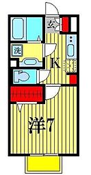 メゾン・ド・オール 1Kの間取図画像