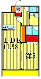 DAICHIB.L.D20MARUYAMA 1LDKの間取図画像